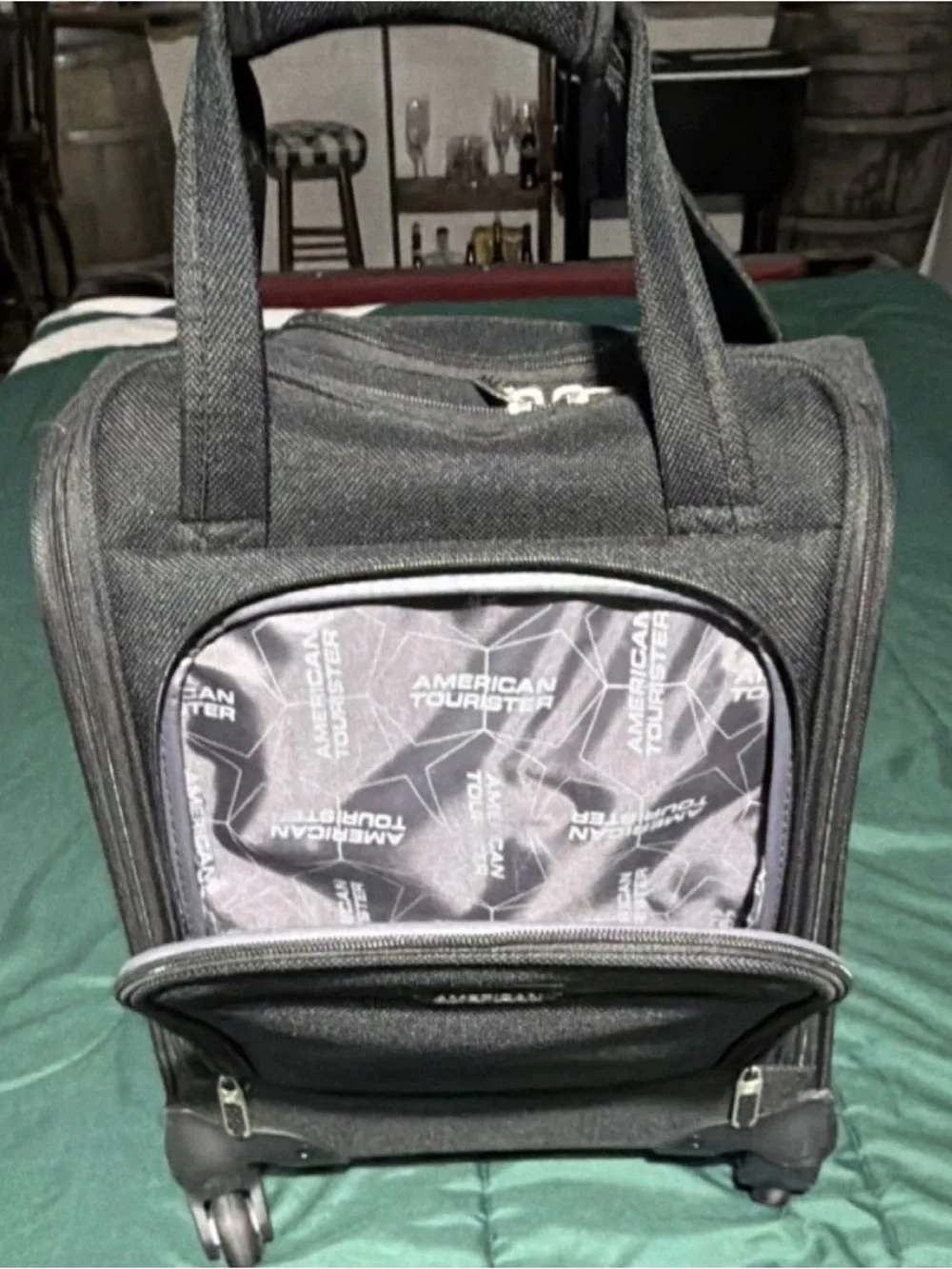 American Tourister Gray Compact Carry-On Roller Bag